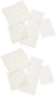 OATIPHO 10 Sheets DIY Face Pearl Gems Stickers Nail Decals Adhesive-Backed Craft Pearls