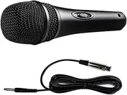Wired Microphone Metal Handheld Mic with 3 Meters Cable Compatible with Home Karaoke System Desktop Computer TV Speaker for Karaoke Stage Performance Meeting Recording Black One Size
