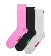 Grey Solid Socks 3-Pack | Plain Crew Socks