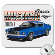 1968 FORD MUSTANG MACH 1 MOUSE PAD ( 6 CAR COLOURS )