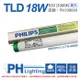 25入 【PHILIPS飛利浦】 TLD 18W/58cm / 830 黃光 三波長 T8 日光燈管 PH100069