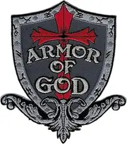 [Eagle Crest] Armor of God Cross Shield Iron-On Patch [4.5 -...