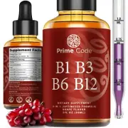Prime Code Liquid Vitamin B1 Drops with Vitamin B3 B6 & B12 | B Complex Liqui...