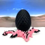 Crystal Winged Dragon with Egg 3D Printed Articulated Crystal Winged Dragon Toy