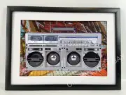 Sharp GF777 Boombox Poster 17" x 11" Vintage 80's Ghetto Blaster NO FRAME
