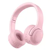 E3 Portable Foldable Kids Headphone bluetooth Wireless Headset Built-in Mic with Type-C Charging PINK COLOR