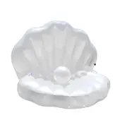 Inflatable Seashell Pool Float, Blow Up Giant Clam with Pearl Ball,Ride On Raft Chair for Swimming Pool Summer Beach Party for Adults