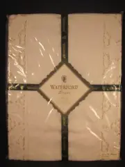 Waterford Linens Georgian Manor White Christmas Table Runner 16" x 70" VINT NEW