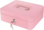 Money Box Lock Safe Box with Key Money Saver Portable Cash Safe Box Organizer