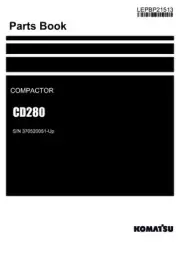 Komatsu CD280 Compactor Parts Catalog Manual SN 370520051-Up
