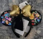 2023 Disney Parks Christmas Light-Up Ornament Bow Mickey Minnie Ear Headband