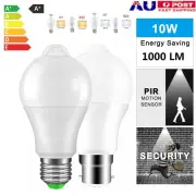 12W E27 B22 LED Bulbs Globe White Lamp PIR Motion Sensor Lights Energy Saving