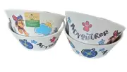 Zak Designs Four (4) Melamine ~ PAW PATROL ~ CHASE ~ 6" Dia. Cone Shaped Bowls