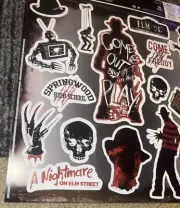 Freddy Kruger A Nightmare on Elm Street Rare 16 Piece Static Window Clings