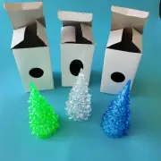 3 color change Light Up Christmas Trees 5" Holiday Decor Bonus Tree by Dec 1st