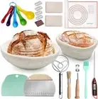 22Pack Bread Proofing Basket,10 Inch Round & 8 Inch Oval Cane Sourdough Baskets