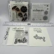 Gina K Designs Mini 4x4 photopolymer stamp sets lot Wishing you love and prayer