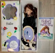 American Girl Hopscotch Hill School 16" Hallie Doll w/Book NEW in Box