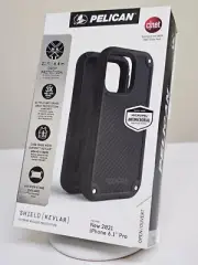 Pelican Shield Case With Clip for iPhone 13 Pro (6.1") Black Made w/ Kevlar