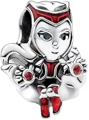 [The Charmery] Scarlet The Witch Charm 925 Sterling Silver Pendant Charm Compatible with Pandora Charms,and Many Other UK Charm Bracelets, Metal
