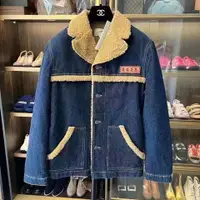 在飛比找PopChill優惠-[二手] Gucci 內刷毛 牛仔外套 大童款12號 成人M