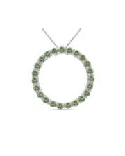 Silver 2.95 ct. tw. Green Amethyst Necklace