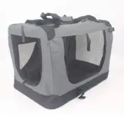 YES4PETS XL Portable Foldable Pet Dog Puppy Cat Soft Dog Cat Crate-Grey