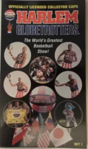 HARLEM GLOBE TROTTERS UNPUNCHED SHEETS SET 1+2 X 2 1994 32 POGS MILK CAPS TOTAL