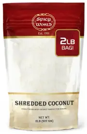 Shredded Coconut Powder 2 Pound Bulk Bag (Desiccated Coconut) - Unsweetened &...