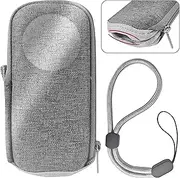 FitStill Portable Carrying Grey Stripes Case Storage Bag for Insta360 X2 / X3 Action Camera Water Resistance Mini Protective Hard PU Shell Box Hard Shell Travel Storage Case Accessories