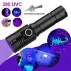 Zoom 265nm & 395nm UV Light Blacklight USB Rechargeable LED Flashlight Lamp