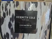 Kenneth Cole Abstract Leopard 3pc King Duvet Set