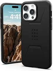UAG Civilian Case with Magsafe for iPhone 15 Pro Max, Black
