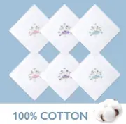 10.8Inch Cotton Pure White Cloth Embroidered Fashion Women'S Handkerchiefs Home