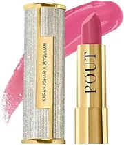 MyGlamm POUT by Karan Johar Tinted Plumping Lipstick | Glossy Lipstick for Women With Petal Glow Finish | Buildable Colour & Shine | Moisturising Formula | Poutitude (Fuschia Pink Shade) | 3.5g
