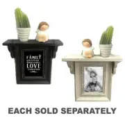 High Quality Classic Wooden Wall Shelf Decor with Photo Frame 24.5x24.5x6.5cm