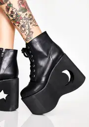 Dark Galactic Dreamer Platform Boots