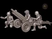 WW2 US Airborne 75mm Howitzer 28mm ideal Bolt Action Unpainted 28mm Wargames