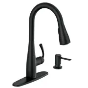 Moen Essie Kitchen Faucet OneHandle Pulldown Matte Black Soap Dispense 87014EWBL