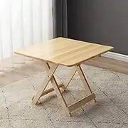 Folding Dining Table, Coffee Table, Dormitory Study Table, Balcony Table, Outdoor Camping Table, Bedroom Table, Garden Table,Wood Tea Table A33 (A Wood, 50X50X50CM)