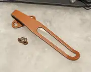 Burnt Orange Titanium Deep Pocket Clip For Kershaw Leek 1660CKT 1660BWWM Tip Up