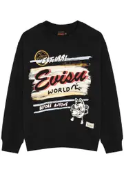 Evisu Logo-print Cotton Sweatshirt - Black - M M