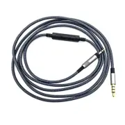 Audio cable with in-Line Mic remote volume Compatible with Audio Technica ATH...
