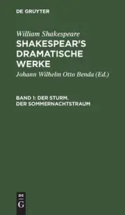 Der Sturm. Der Sommernachtstraum: Aus: [Dramatische Werke] Shakespear's dramatis