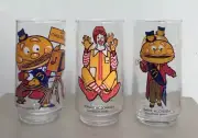 Vintage 70s 3 MCDONALDS TUMBLERS Ronald McDonald, Mayor McCheese