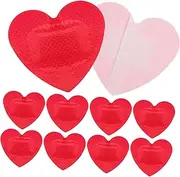 KOMBIUDA 2sets First Aid Kit Heart Shaped Patches Breathable Self- for Ages 25pcs*2