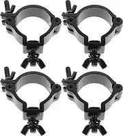 JOINPAYA 4pcs Hook O-Clip Moving Head Lamp Hooks: Dj Light Stand Stage Lamp Accessories Stage Light Truss Clamps Light Clamp Light O-clamp Moving-Head Light Hooks Black 6061 Aluminum Alloy