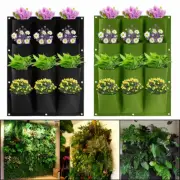 12Pockets Planter Outdoor Vertical Garden Wall Planting Hanging Bag for Herbs-.-