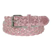 New CTM Girls' Metallic Braided Belt