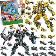 Advent Calendar 2024 Boys, 24 Days STEM Robot Building Blocks Christmas Countdow
